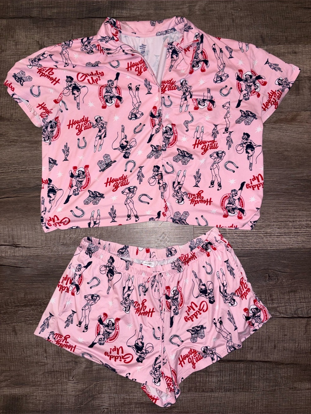 Celebrate Patriotic cowgirl pajama set size large